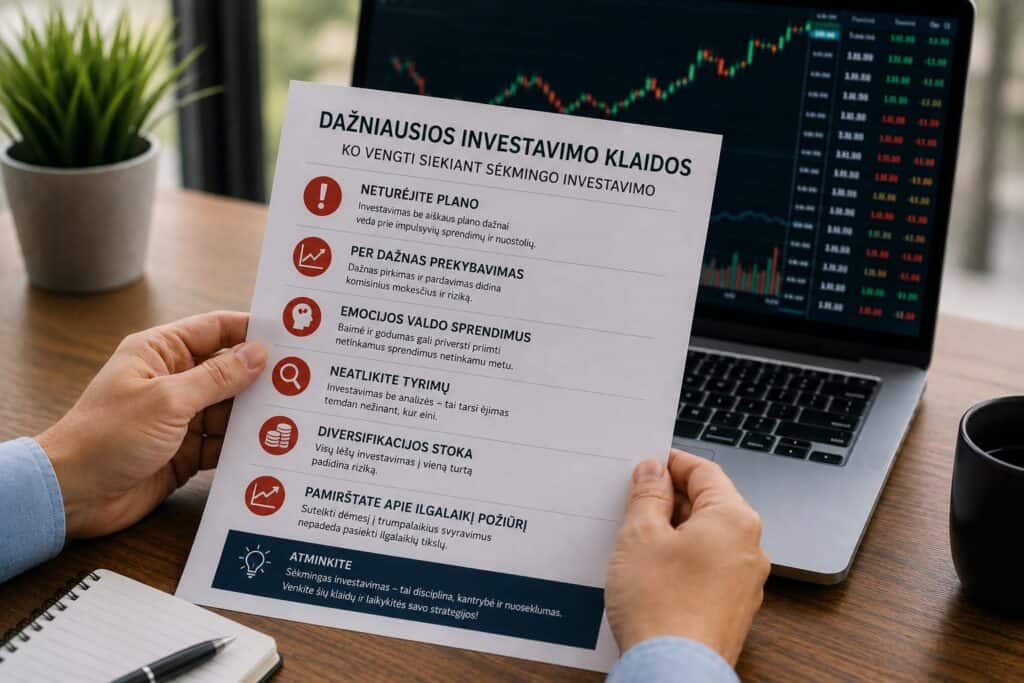 Dažniausios investavimo klaidos