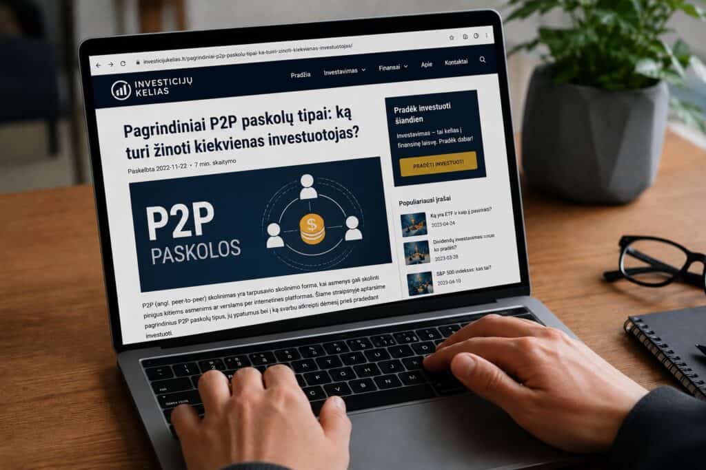 Pagrindiniai P2P paskolų tipai