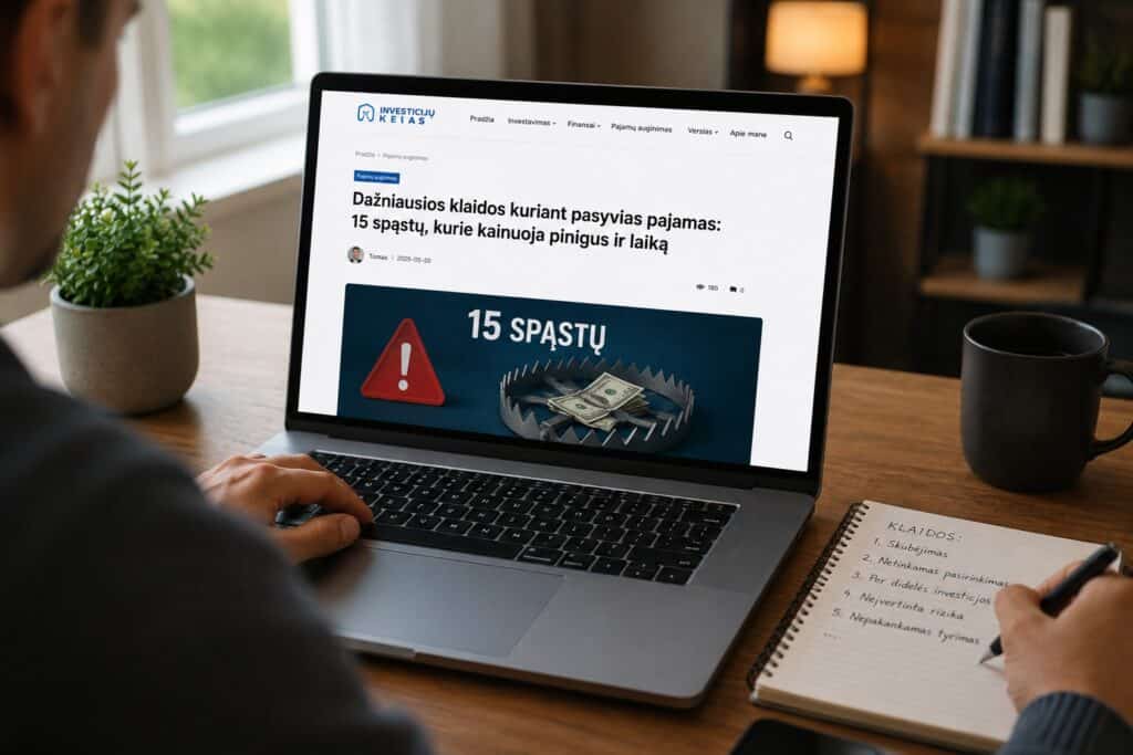 Dažniausios klaidos kuriant pasyvias pajamas