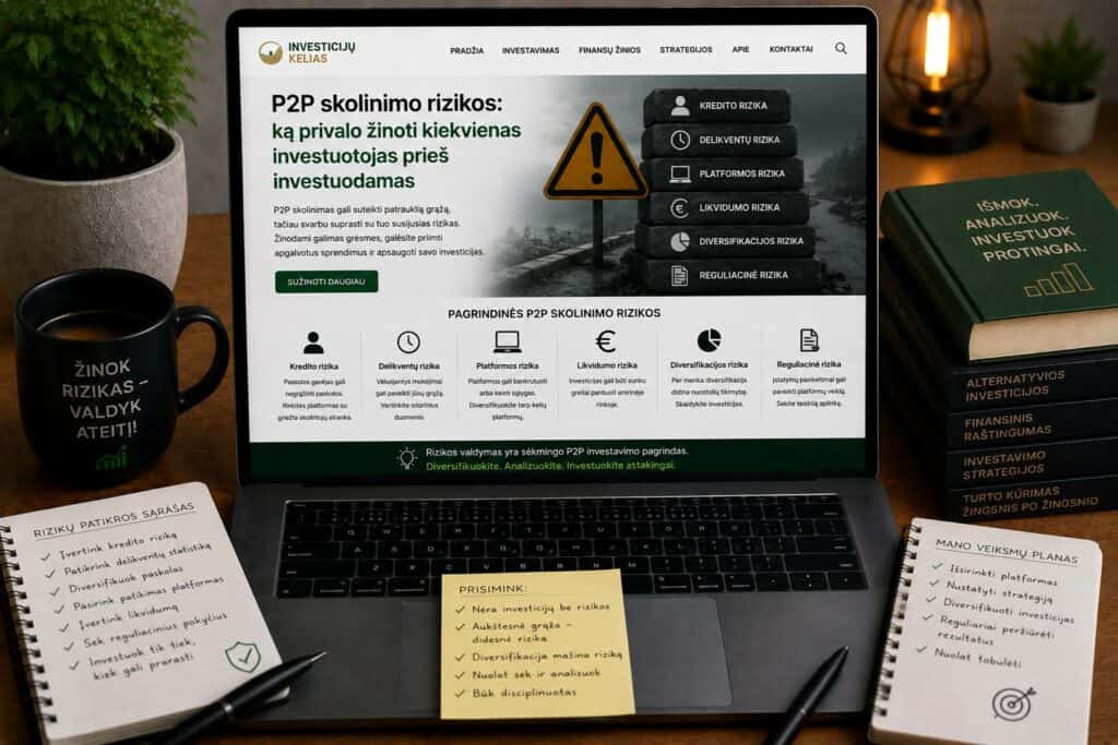 Investavimo darbas su P2P rizikomis