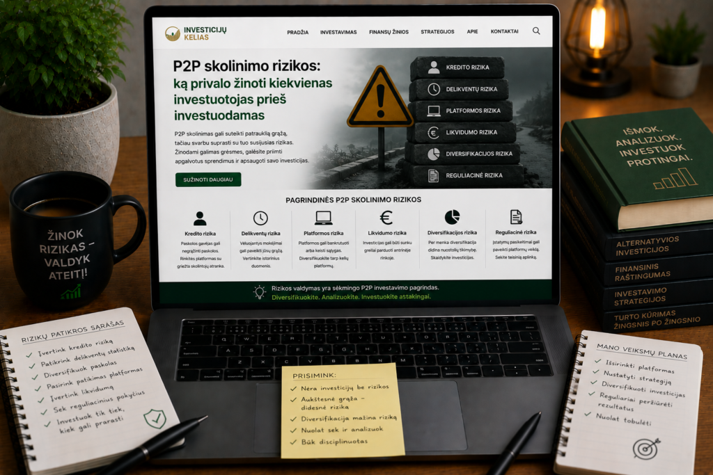 Investavimo darbas su P2P rizikomis