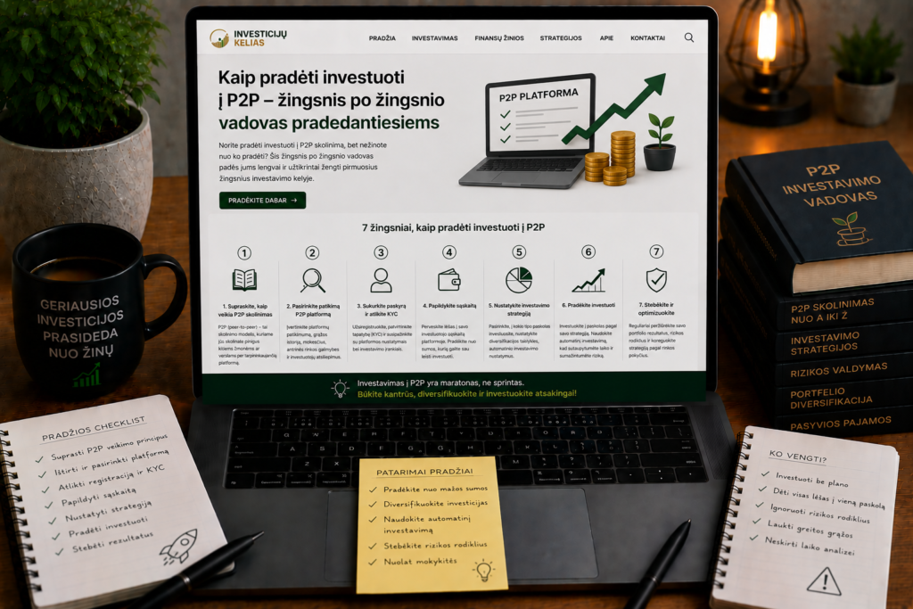 Kaip pradėti investuoti į P2P