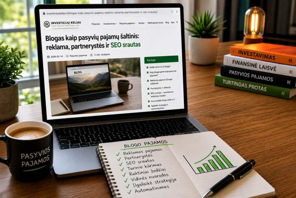 Kiek reikia kapitalo, kad pasyvios pajamos taptų apčiuopiamos