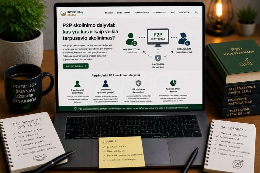 P2P skolinimo dalyviai