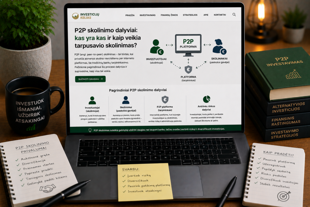 P2P skolinimo dalyviai