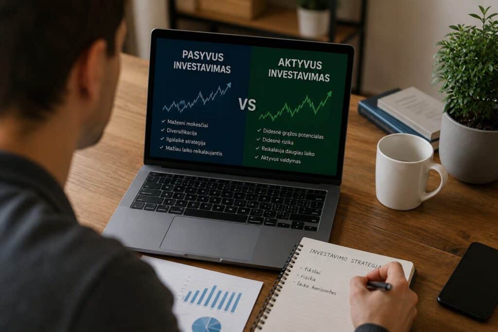 Pasyvus vs. aktyvus investavimas