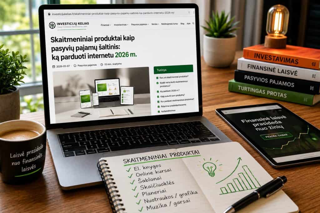 Skaitmeniniai produktai kaip pasyvių pajamų šaltinis
