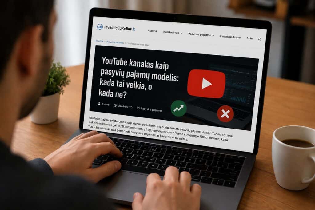 YouTube kanalas kaip pasyvių pajamų modelis